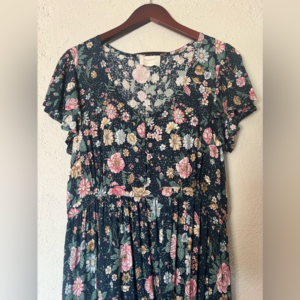 Auguste the Label Spring Rose Wylde Maxi Dress Navy - Picture 4 of 13